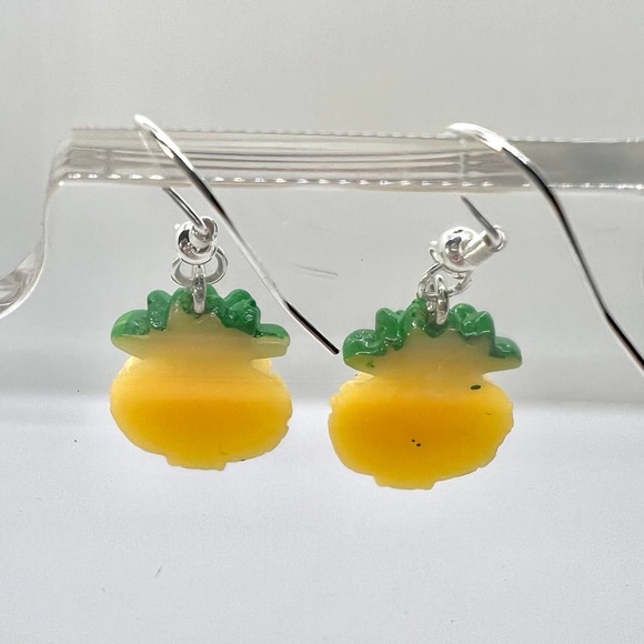 Pineapple Earrings - Fruit Earrings - Food Earrings - Snack Earrings - Picture 5 of 8
